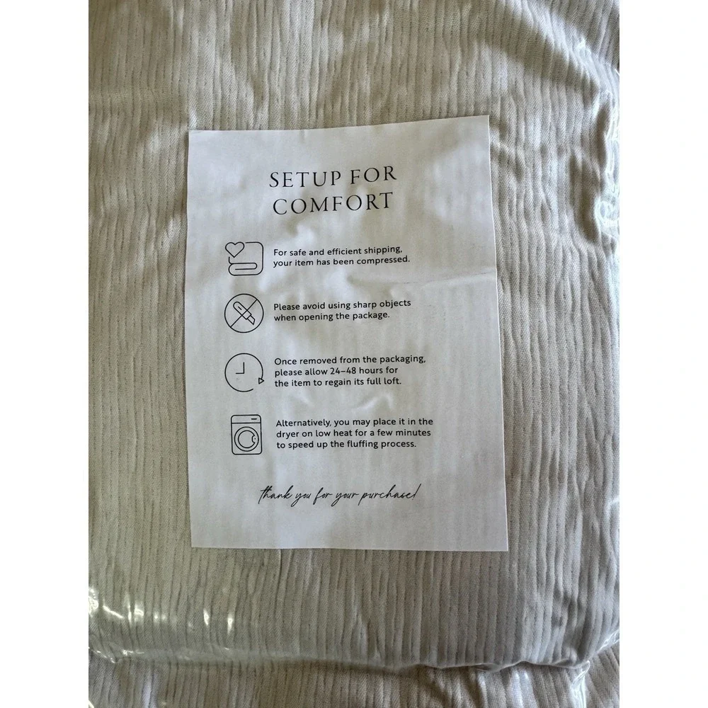 New Linens & Hutch Cloud Weave Textured Down-Alternative Comforter Set Twin XL